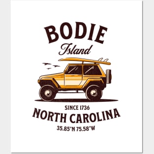 Bodie Island, NC Surfboard Vacationing Posters and Art